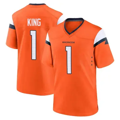 Men's Game Marquette King Denver Broncos Orange Jersey