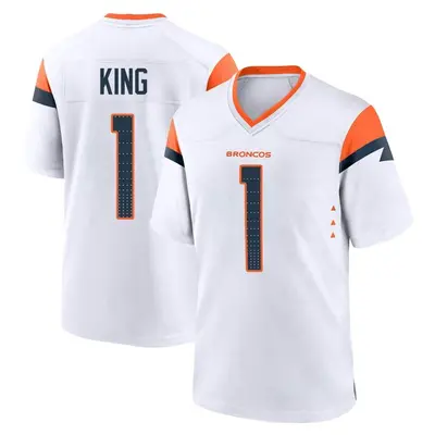 Men's Game Marquette King Denver Broncos White 2nd Jersey