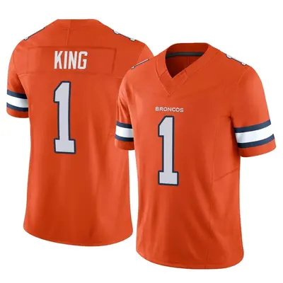 Men's Limited Marquette King Denver Broncos Orange Vapor F.U.S.E. Jersey