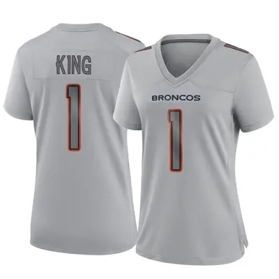 Women's Game Marquette King Denver Broncos Gray Atmosphere Fashion Jersey