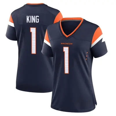 Women's Game Marquette King Denver Broncos Navy Alternate Jersey