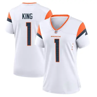 Women's Game Marquette King Denver Broncos White 2nd Jersey